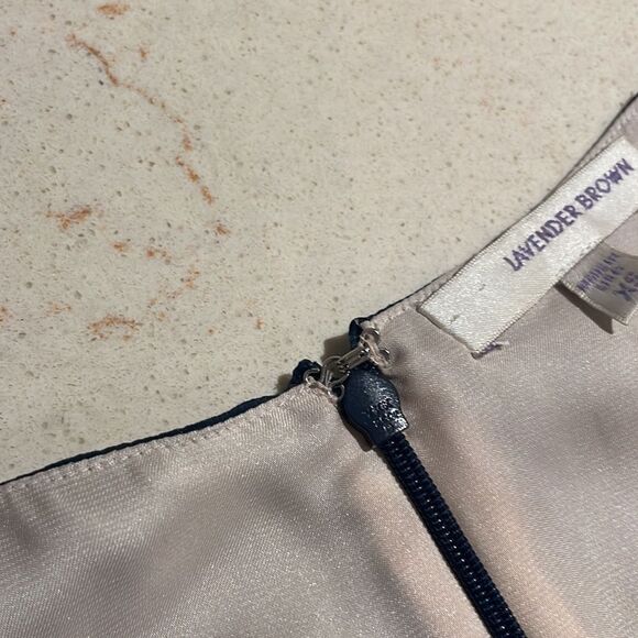 Lavender Brown 100% silk dress SZ Xsmall with tassels - Picture 13 of 13